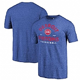 Detroit Pistons Royal Vintage Arch Fanatics Branded Tri-Blend T-Shirt,baseball caps,new era cap wholesale,wholesale hats